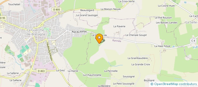 localisation de l'entreprise EARL LA PETITE VILLE à RANNEE