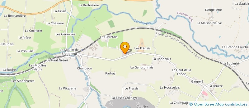 localisation de l'entreprise EARL LA PIERRE BLEUE  SAINT-AUBIN-DES-LANDES
