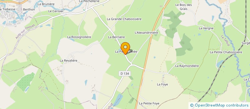 localisation de l'entreprise EARL LA PIERRE LEVEE  LE TALLUD
