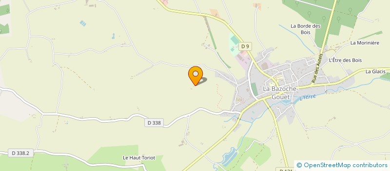 localisation de l'entreprise EARL LA PINSONNIERE à LA BAZOCHE-GOUET