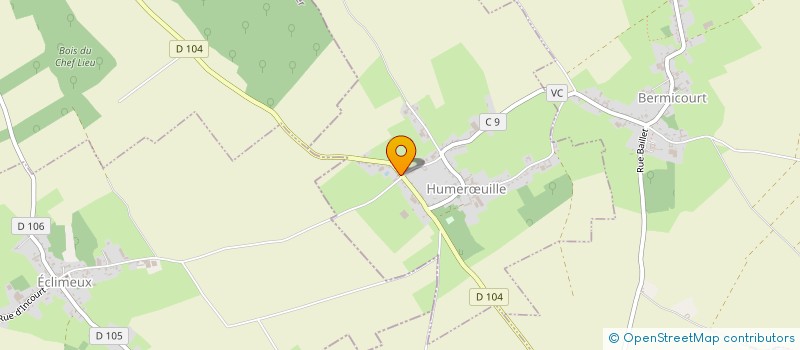 localisation de l'entreprise EARL LA PLAINE DU CERISIER  HUMERUILLE