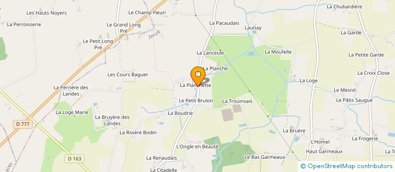 localisation de l'entreprise EARL LA PLANCHETTE à CORPS-NUDS