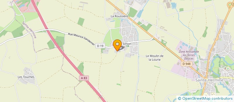 localisation de l'entreprise EARL LA POITEVINIERE à SAINTE-HERMINE