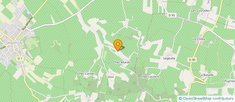 localisation de l'entreprise EARL LA RESERVE à SEGONZAC