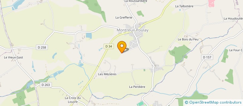 localisation de l'entreprise EARL LA RICHERAIE  MONTREUIL-POULAY