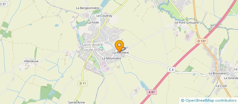 localisation de l'entreprise EARL LA RIDOLIERE à SAINT-ANDRE-GOULE-D'OIE