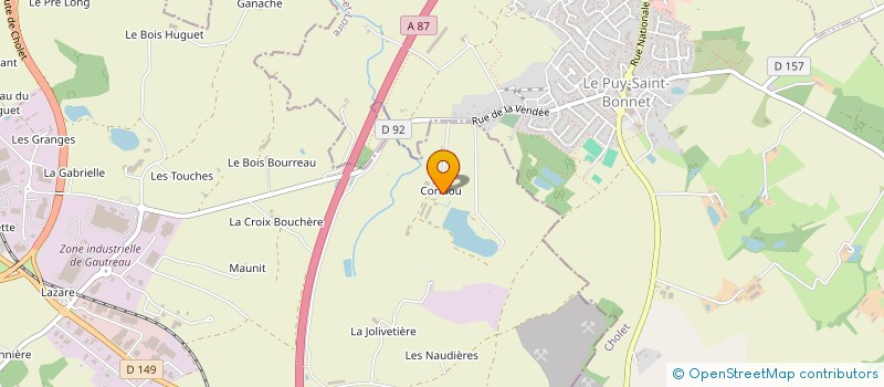 localisation de l'entreprise EARL LA ROCHE BLEUE à MORTAGNE-SUR-SEVRE