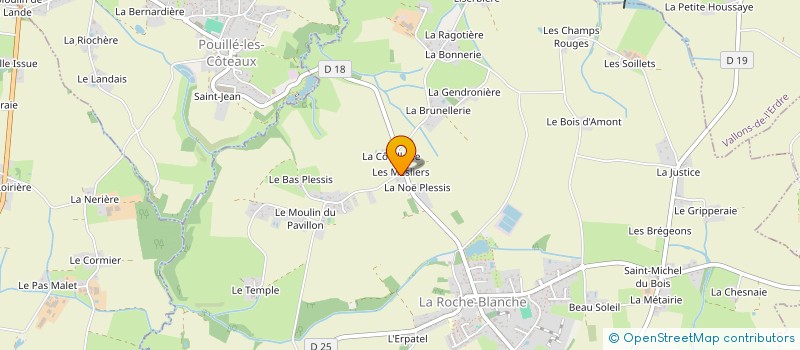 localisation de l'entreprise EARL LA ROSE DES VENTS  POUILLE-LES-COTEAUX