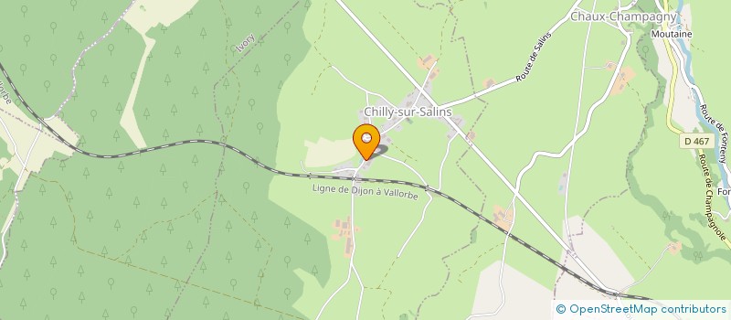 localisation de l'entreprise EARL LA ROSE DES VENTS  CHILLY-SUR-SALINS