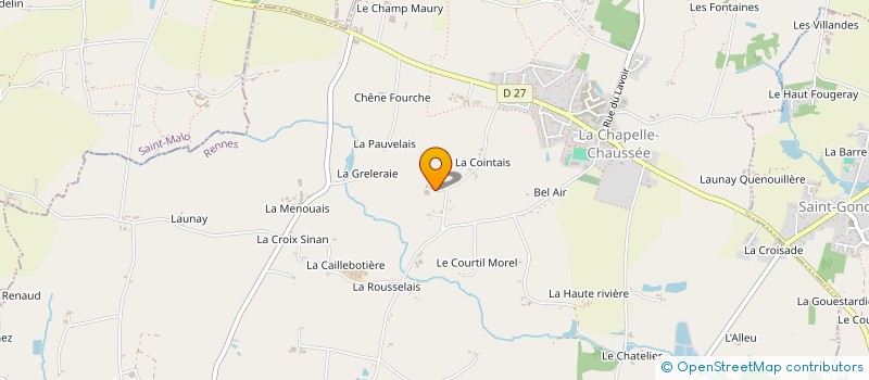 localisation de l'entreprise EARL LA TEBLAIS  LA CHAPELLE-CHAUSSEE