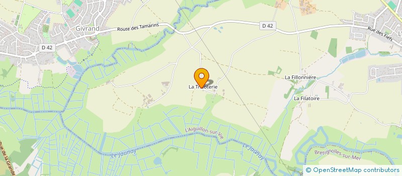 localisation de l'entreprise EARL LA TRICOTERIE à L'AIGUILLON-SUR-VIE