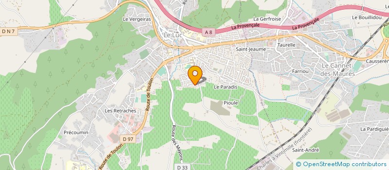 localisation de l'entreprise EARL LA VACQUETTE à LE LUC