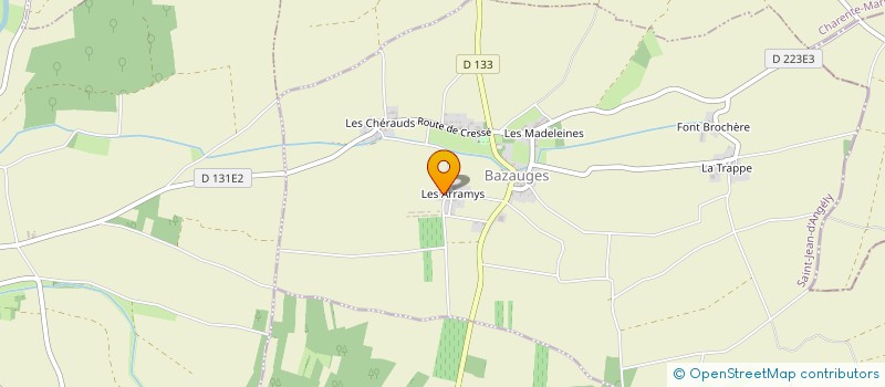 localisation de l'entreprise EARL LA VALLEE DES ARRAMYS  BAZAUGES