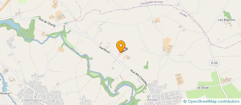 localisation de l'entreprise EARL LA VALLEE GAUDIN  ANDEL