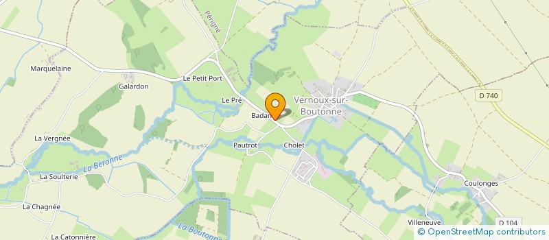 localisation de l'entreprise EARL LA VERNOUXAISE  VERNOUX-SUR-BOUTONNE