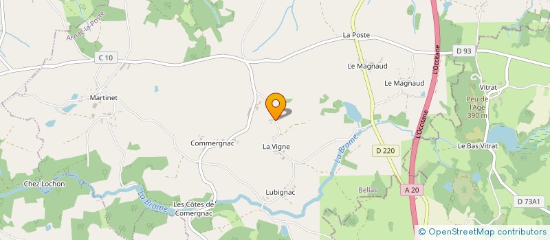 localisation de l'entreprise EARL LA VIGNE à ARNAC-LA-POSTE