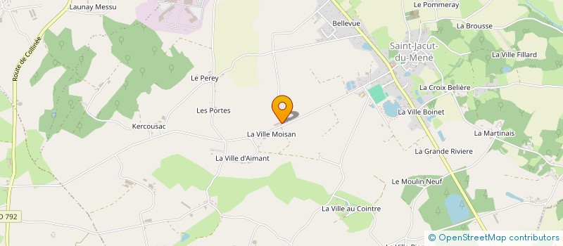 localisation de l'entreprise EARL LA VILLE D'AIMANT à LE MENE