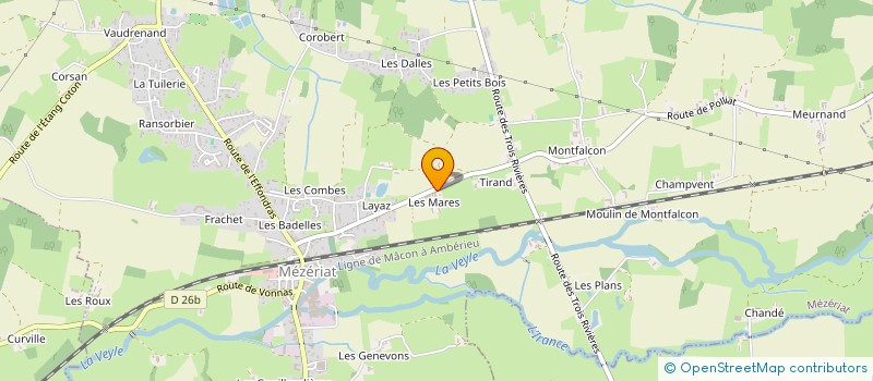 localisation de l'entreprise EARL LA VOLAILLE RIT à MEZERIAT