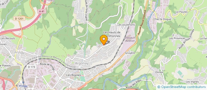 localisation de l'entreprise EARL LA VOUETTAZ à ARGONAY