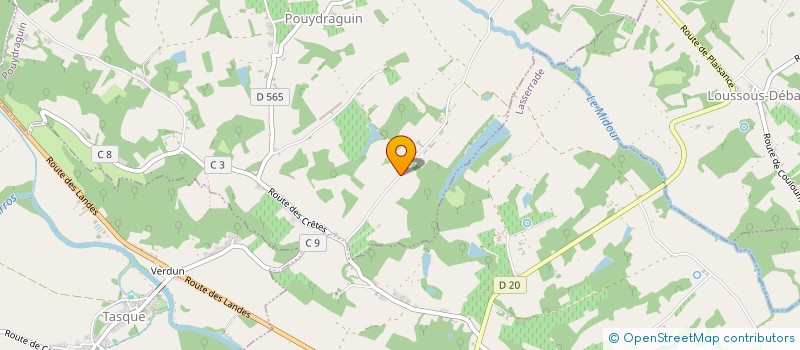 localisation de l'entreprise EARL LACAZE à POUYDRAGUIN