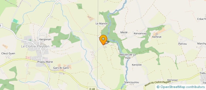 localisation de l'entreprise EARL LALLAOURET à LE CLOITRE-PLEYBEN
