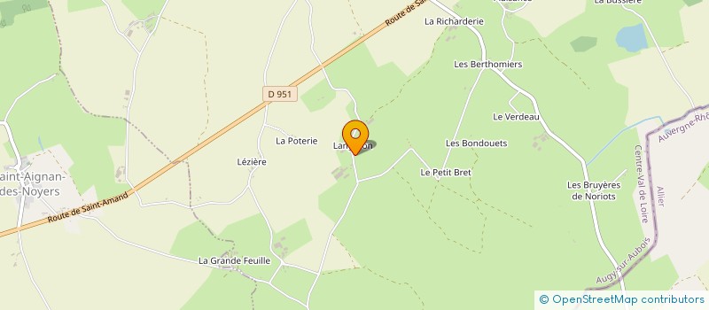 localisation de l'entreprise EARL LAMOUROUX  AUGY-SUR-AUBOIS