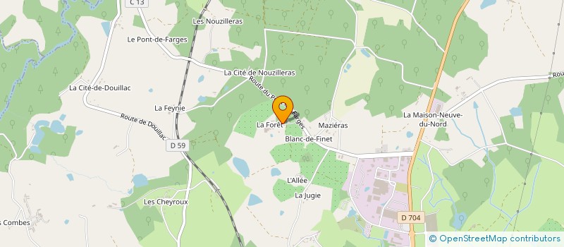localisation de l'entreprise EARL LANGLADE-SAUVE à SAINT-YRIEIX-LA-PERCHE