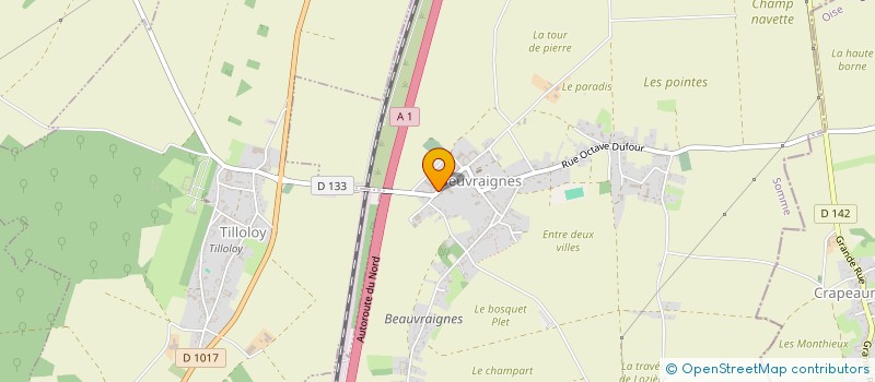 localisation de l'entreprise EARL LANGLET  BEUVRAIGNES