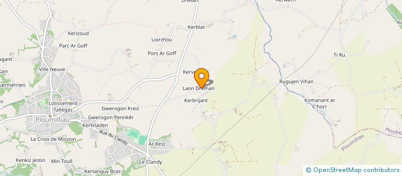 localisation de l'entreprise EARL LANN TREMAN à PLOUMILLIAU