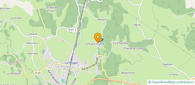 localisation de l'entreprise EARL LAPEYRE à LE ROUGET-PERS