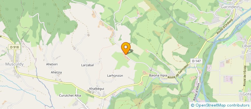 localisation de l'entreprise EARL LARRETXART  ORDIARP