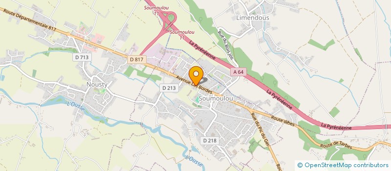 localisation de l'entreprise EARL LAS BORDES  SOUMOULOU