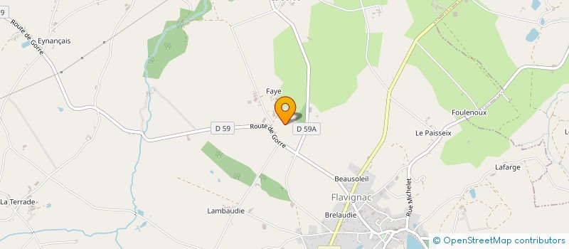 localisation de l'entreprise EARL LAUCOURNET à FLAVIGNAC