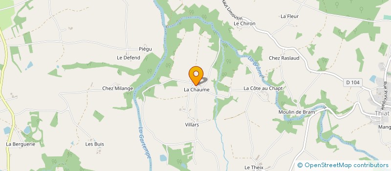 localisation de l'entreprise EARL LAVERGNE DES DEUX RIVIERES à VAL-D'OIRE-ET-GARTEMPE