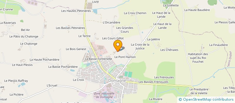 localisation de l'entreprise EARL LE BAS DE LA LANDE  DOMAGNE