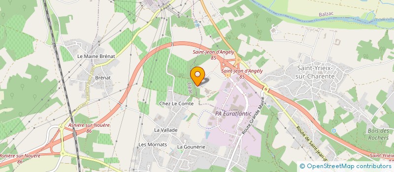 localisation de l'entreprise EARL LE BERCAIL EQUITATION  SAINT-YRIEIX-SUR-CHARENTE