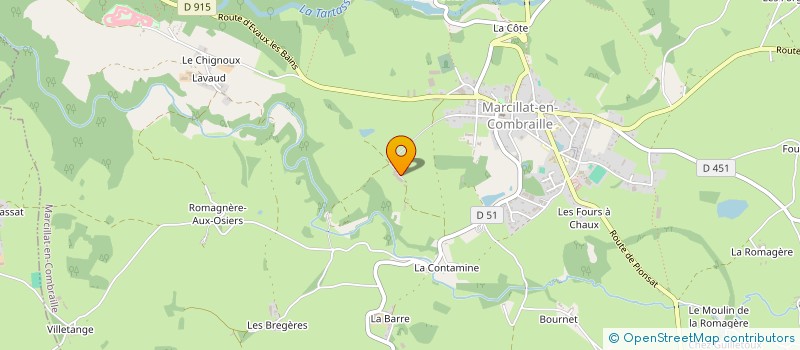 localisation de l'entreprise EARL LE BOUIS  MARCILLAT-EN-COMBRAILLE