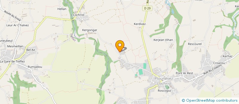 localisation de l'entreprise EARL LE BRAS MICHEL  PLOUNEVEZ-LOCHRIST