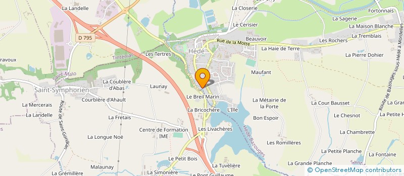 localisation de l'entreprise EARL LE BREIL  SAINT-BRIEUC-DES-IFFS