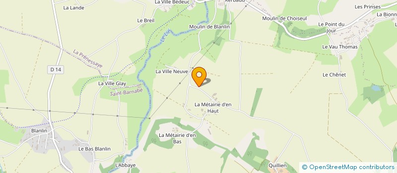 localisation de l'entreprise EARL LE CARTIER à COETLOGON