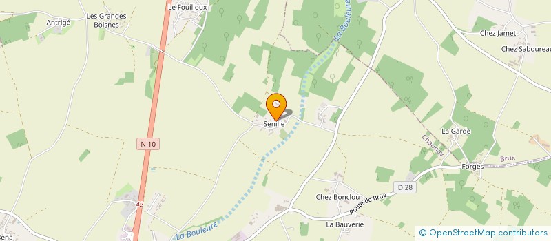 localisation de l'entreprise EARL LE CHAREUIL  CHAMPAGNE-LE-SEC