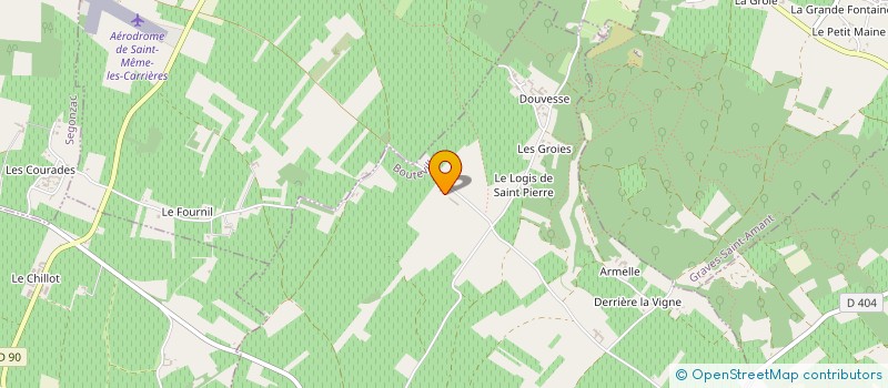 localisation de l'entreprise EARL LE CHATEAU BARRAUD à BOUTEVILLE