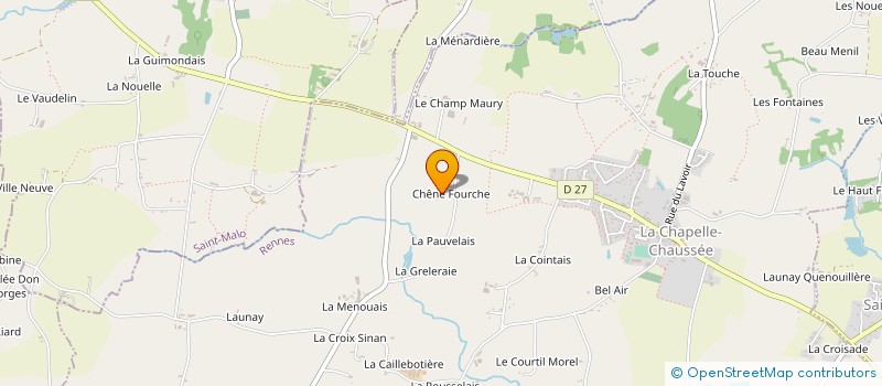 localisation de l'entreprise EARL LE CHENE à LA CHAPELLE-CHAUSSEE