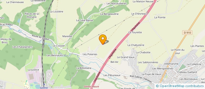 localisation de l'entreprise EARL LE CHENE D'ORLIN  SAINTE-MAURE-DE-TOURAINE