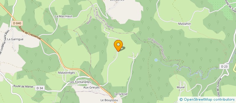 localisation de l'entreprise EARL LE CLOS LAYRAC  MARTEL