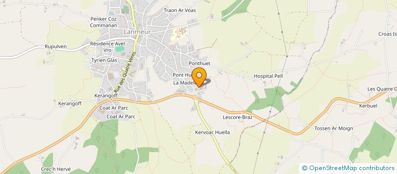 localisation de l'entreprise EARL LE COAT  LANMEUR