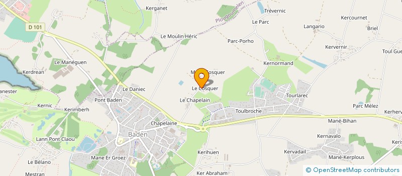 localisation de l'entreprise EARL LE COSQUER  BADEN