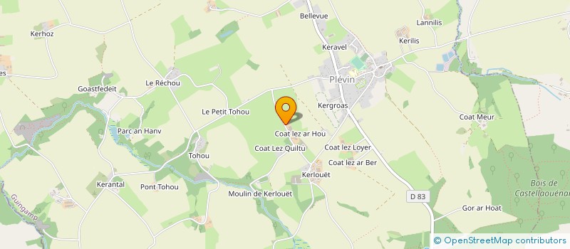 localisation de l'entreprise EARL LE DREFF COAT LAEZ à PLEVIN