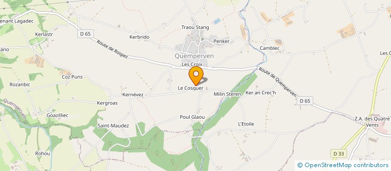 localisation de l'entreprise EARL LE GRAND BRIEUC à LANGOAT