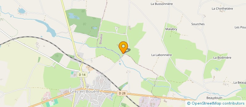 localisation de l'entreprise EARL LE GRAVIER à BOUERE